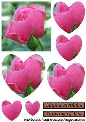 Pink Rose Heart Shaped Pyramid