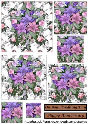 Lilies and Roses Wedding Bouquet Square Pyramid