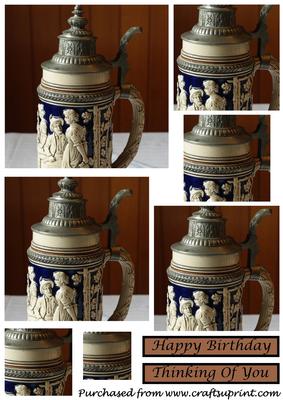 Vintage Beer Stein Square Pyramid
