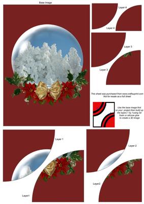 Christmas Trees Snow Globe Duo Corner Stacker