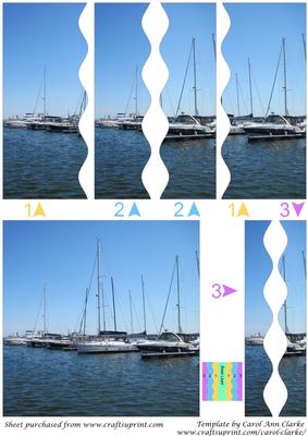 Row of Yachts Square Wavy Side Stacker