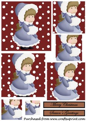 Christmas Girl Square Pyramid 1