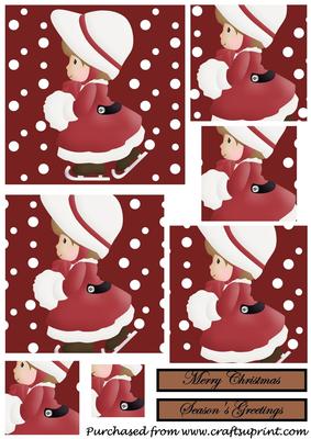 Christmas Girl Square Pyramid 2