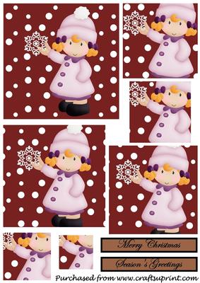 Christmas Girl Square Pyramid 3