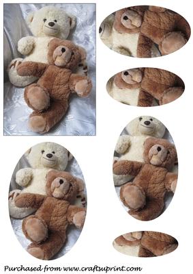 Playful Teddy Bears Oval Pyramid
