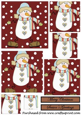 Christmas Snowman Square Pyramid 2