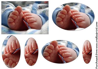 Baby Boy Feet Oval Pyramid