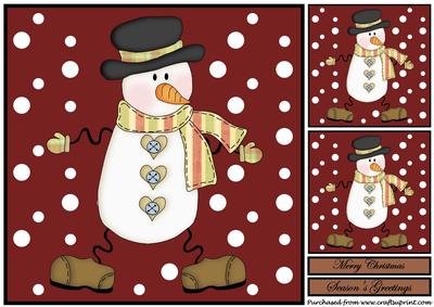 Christmas Snowman Topper 1