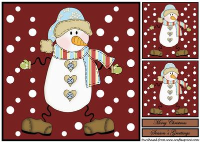 Christmas Snowman Topper 2