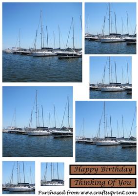 Row of Yachts Square Pyramid
