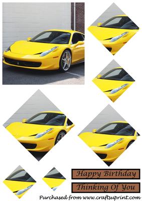 Yellow Ferrari Diamond Pyramid