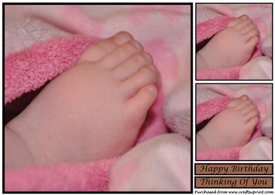 Baby Girl Feet Topper