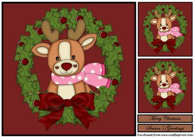 Christmas Reindeer Wreath Topper 1