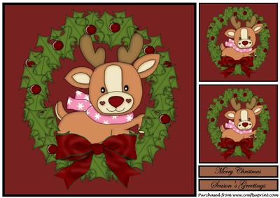 Christmas Reindeer Wreath Topper 2