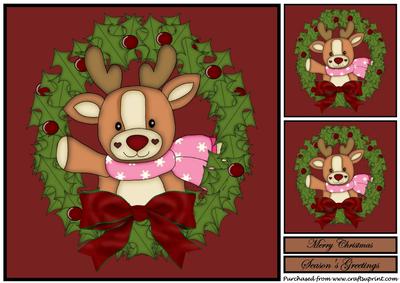 Christmas Reindeer Wreath Topper 3