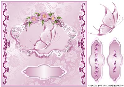 Birthday Butterfly Quick Card