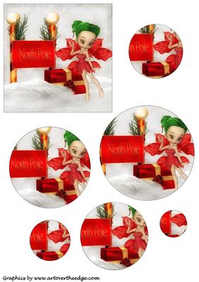 Christmas Fairy Circle Pyramid
