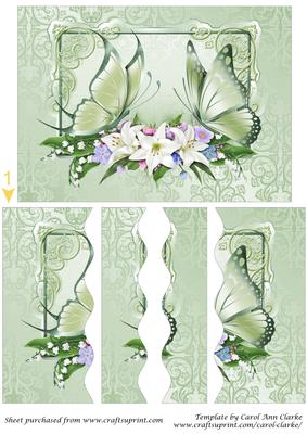 Butterflies and Flowers Wavy Side Stacker