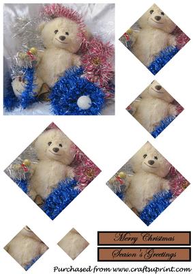 Christmas Teddy Bear Diamond Pyramid