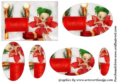 Christmas Fairy Oval Pyramid