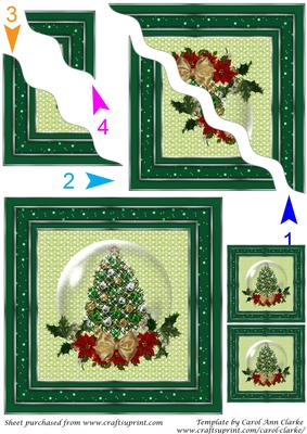 Twinkling Christmas Tree Square Wavy Corner Stacker