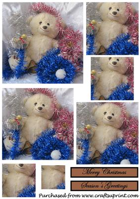Christmas Teddy Bear Square Pyramid