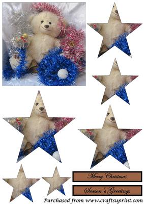 Christmas Teddy Bear Star Pyramid