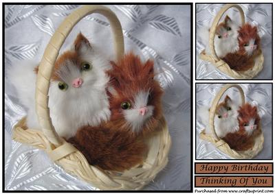 Kittens in Basket Topper
