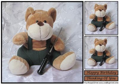 Handy Teddy with Screwdriver Topper