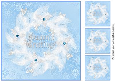 Blue Christmas Wreath Topper