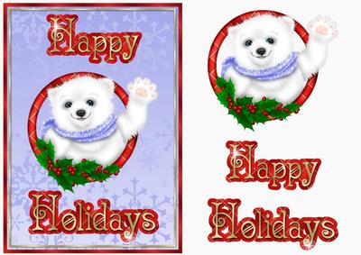 Cute Polar Bear Decoupage