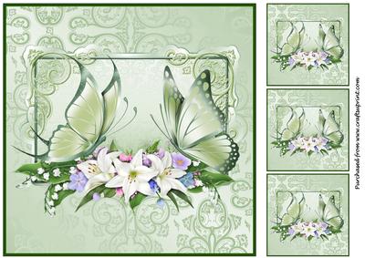 Butterflies and Flowers Topper