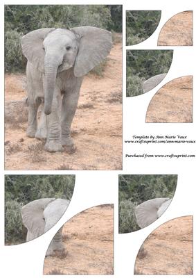 Cute Baby Elephant Duo Corner Stacker