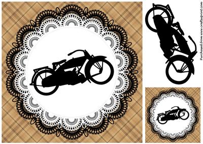 Vintage Harley-davidson Decoupage