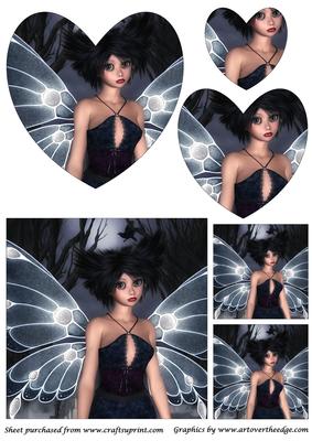 Butterfly Fairy Heart Shaped Pyramid
