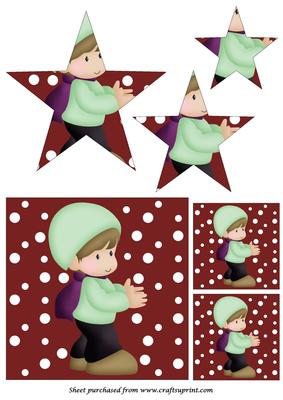 Christmas Boy Star Pyramid		