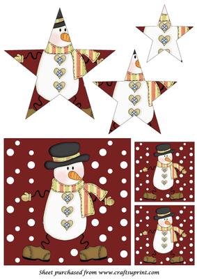 Christmas Snowman Star Pyramid 1