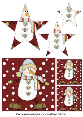 Christmas Snowman Star Pyramid 2