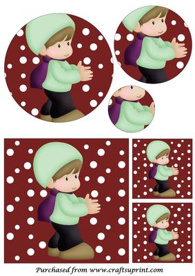 Christmas Boy Circle Pyramid		