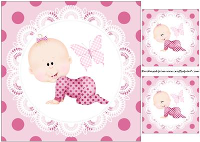 Crawling Baby Girl Topper