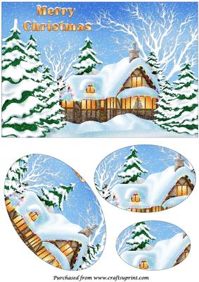 Christmas House Oval Pyramage