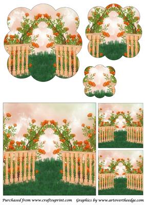 Rose Arch Scalloped Pyramid