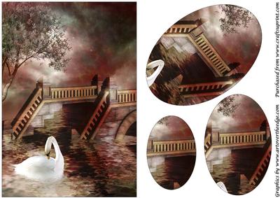 Swan Fantasy Oval Pyramage