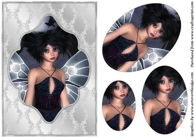 Butterfly Fairy Oval Pyramid