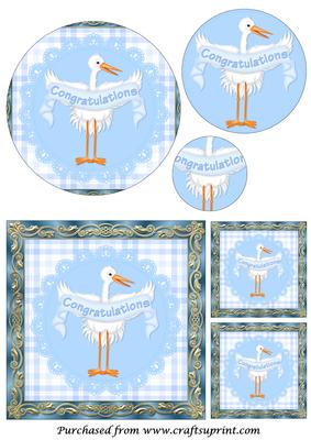 New Baby Boy Circle Pyramid
