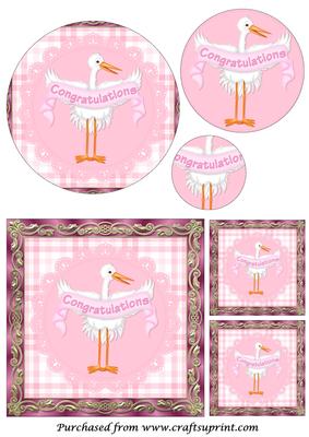 New Baby Girl Circle Pyramid