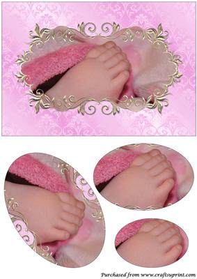 Baby Girl Feet Oval Pyramid