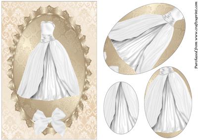 White Wedding Dress Oval Pyramid