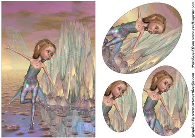 Dancing Butterfly Fairy Oval Pyramid