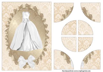 White Wedding Dress Quadro Corner Stacker